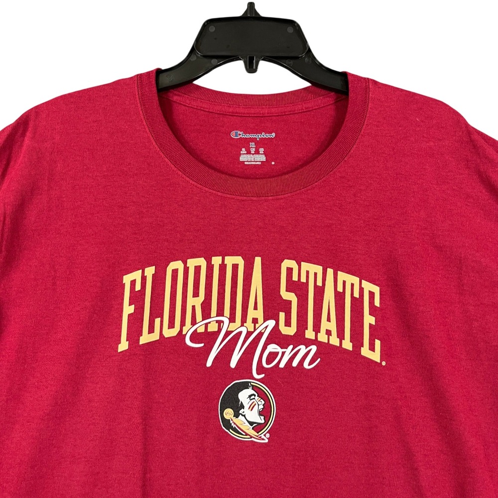 Florida State Champion T Shirt Womens XL Garnet Seminoles Mom Graphic FSU
